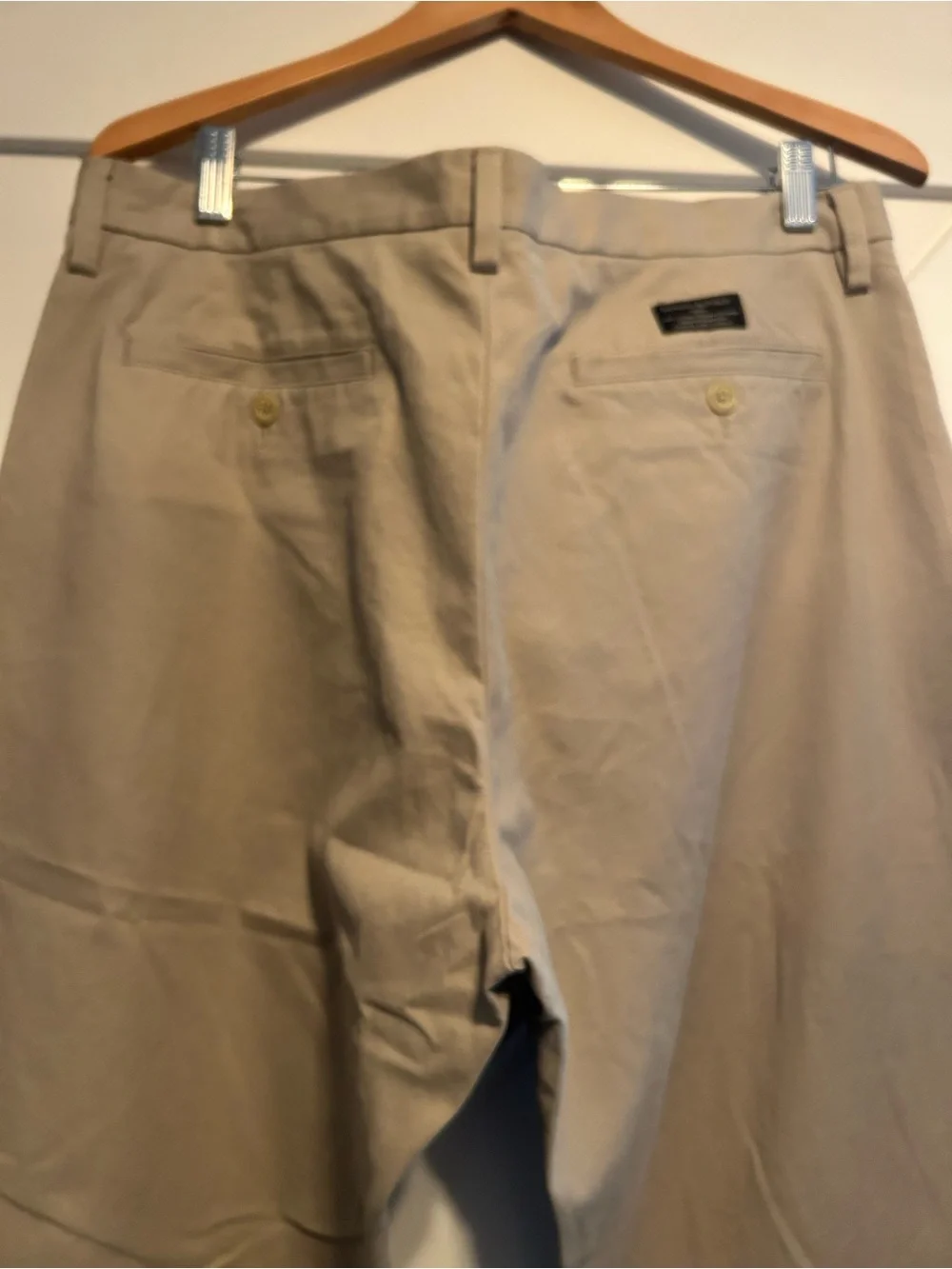 Banana Republic Gavin Chino Men's Flat Front Khaki Pants Casual Size 36x35